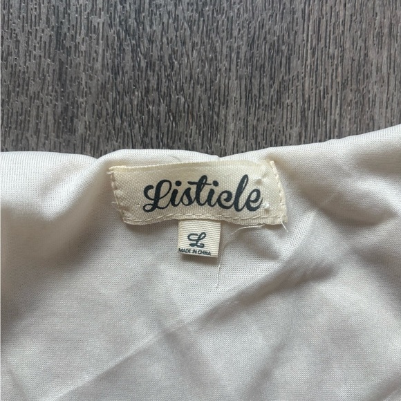 Listicle Ruffled Cream Jumpsuit - Picture 2 of 7